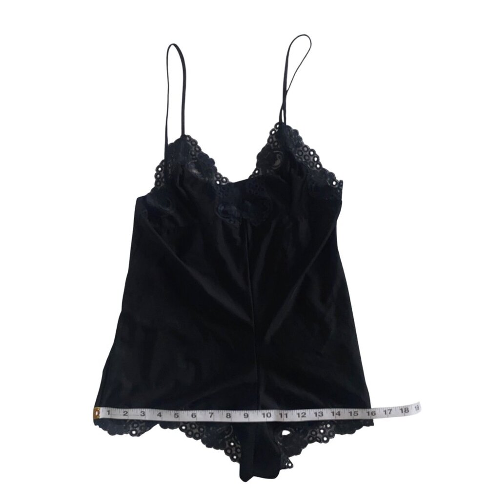 Vintage 80s Prestige Black Lace Trim Romper Lingerie  Small Women South Africa‎ - Picture 9 of 11